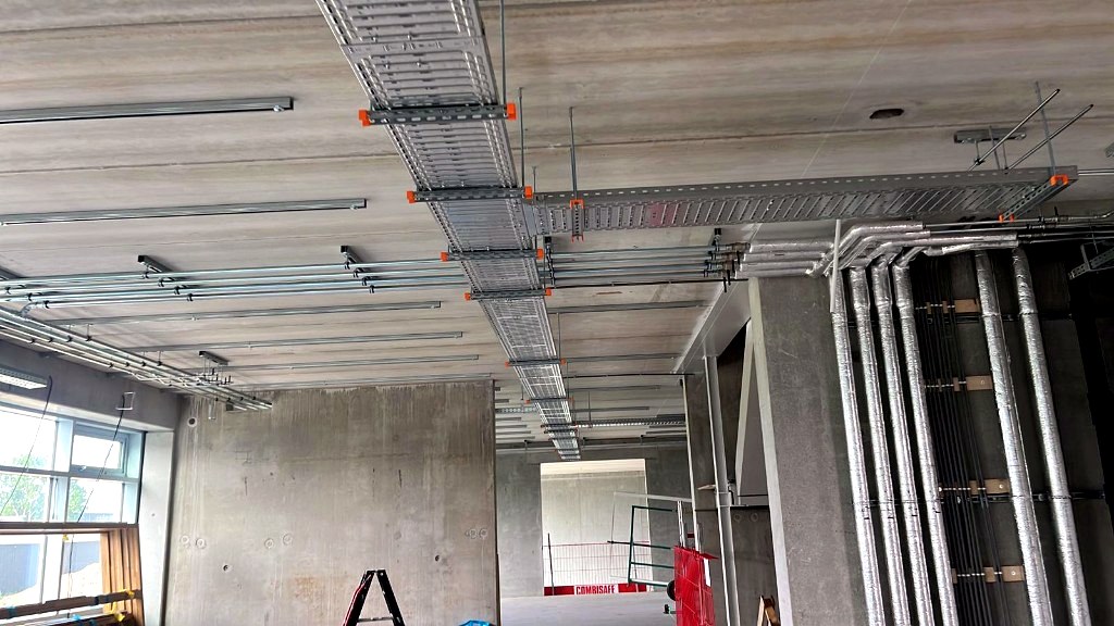 We4Mounting cable tray installation project 8