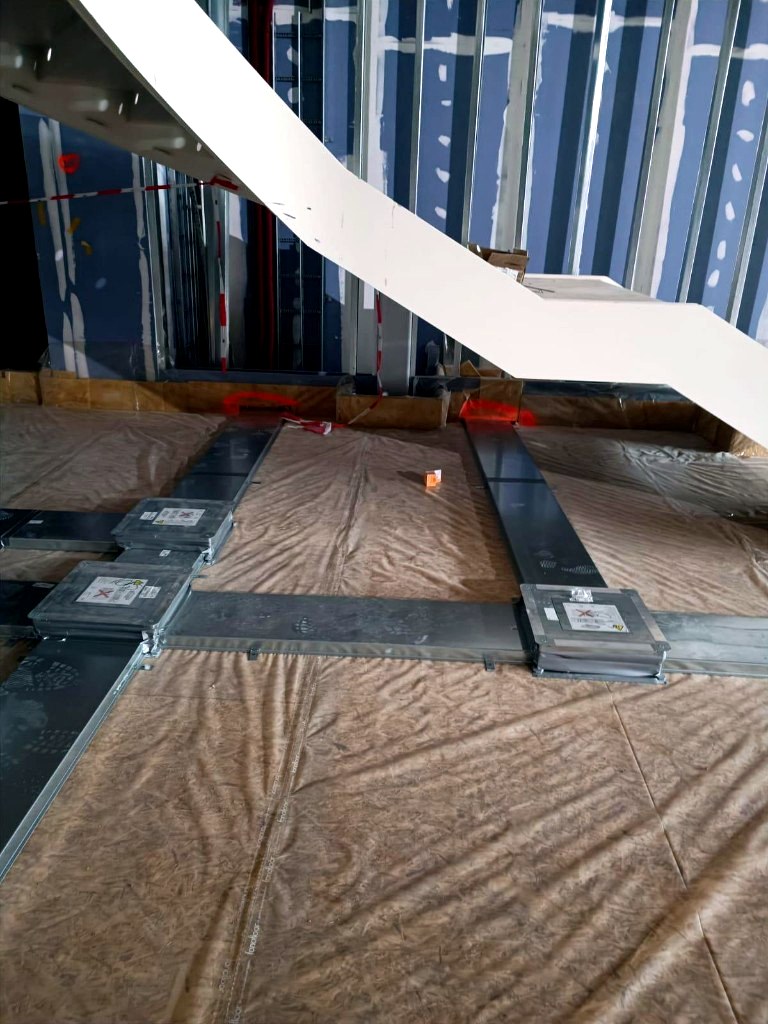 We4Mounting cable tray installation project 10