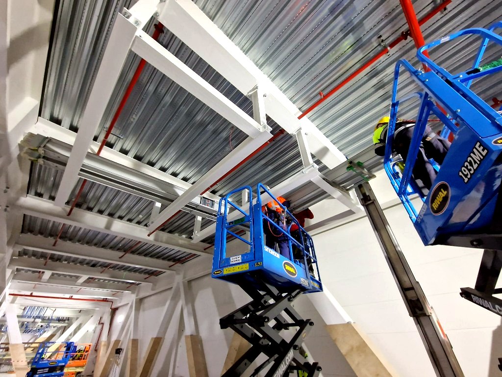 We4Mounting cable tray installation project 15