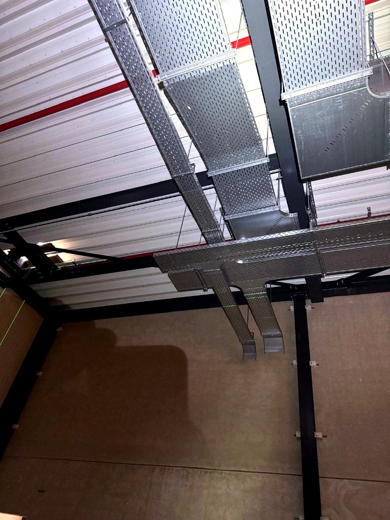 We4Mounting cable tray installation project 16